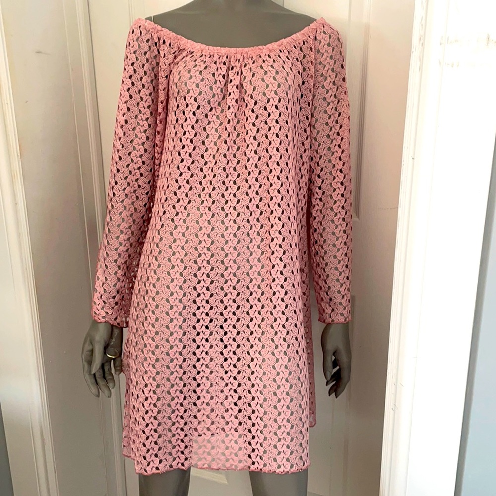 NWT COVRR ME Brand Mesh Bathing Suit Cover Up Sz L